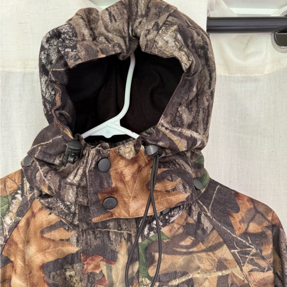 Genuine Hodgman Mossy Oak Camo Hooded Hunting Jacket Leaf & Tree Print M - Picture 5 of 12